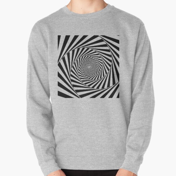 Espiral Hipnótica, Optical Illusion Beige Swirl Pullover Sweatshirt