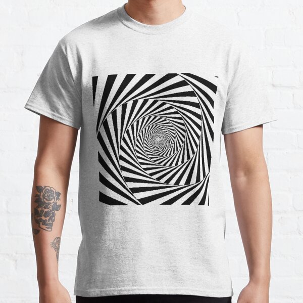 Espiral Hipnótica, Optical Illusion Beige Swirl Classic T-Shirt