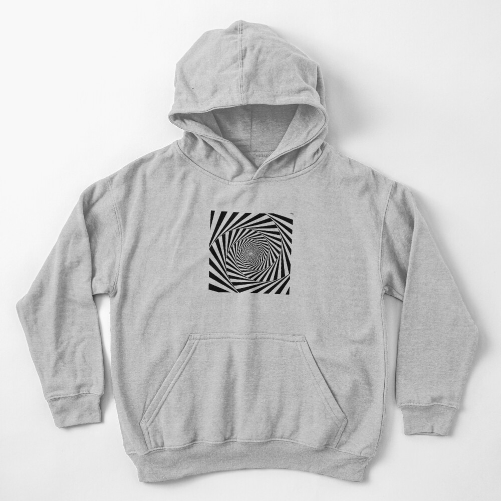 Optical Illusion Beige Swirl,  ssrco,kids_hoodie,youth,heather_grey,flatlay_front,square,1000x1000-bg,f8f8f8