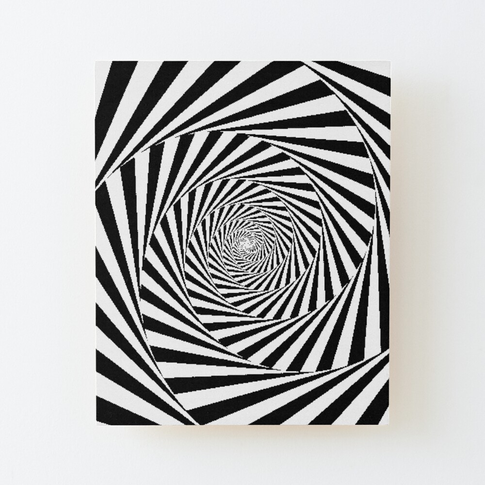 Optical Illusion Beige Swirl,  ur,mounted_print_wood_portrait_small_front,square,1000x1000