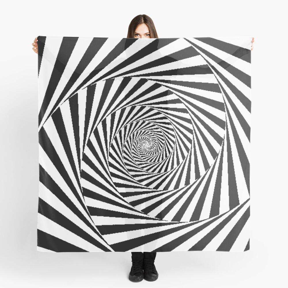 Optical Illusion Beige Swirl,  scarf,x1050-pad,1000x1000,f8f8f8