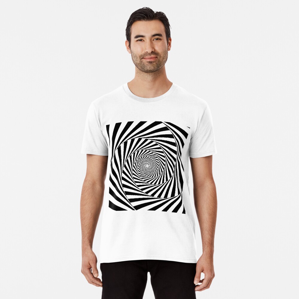 Optical Illusion Beige Swirl,  ssrco,mens_premium_t_shirt,mens,fafafa:ca443f4786,front,square_three_quarter,x1000-bg,f8f8f8