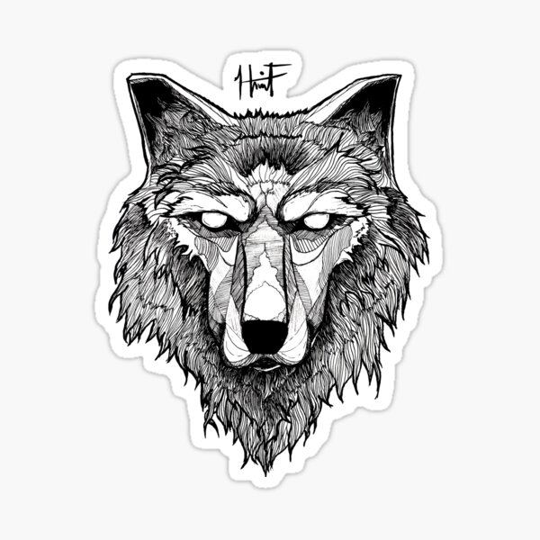 Haris Ferati Wolf Logo Sticker