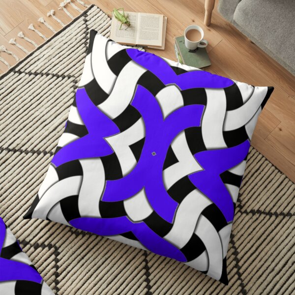 Playful Purple Weave Floor Pillow