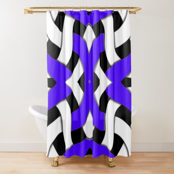 Playful Purple Weave Shower Curtain
