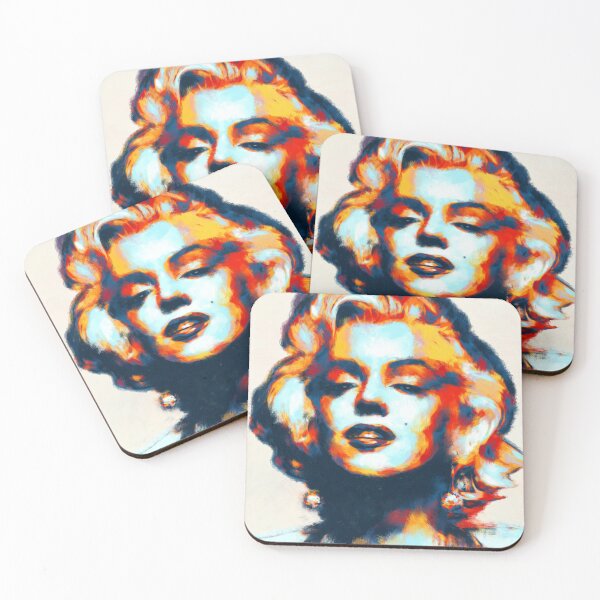 Item preview, Marilyn Monroe Retro Painting | Wall Art | Home Decor | T Shirt | Reusable Facemask Design designed and sold by Any Color Designs.