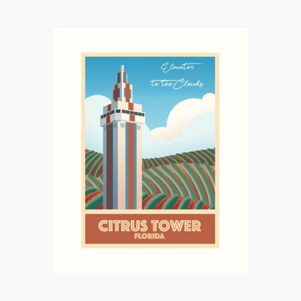 Item preview, Citrus Tower Retro Poster designed and sold by sisnotanartist.