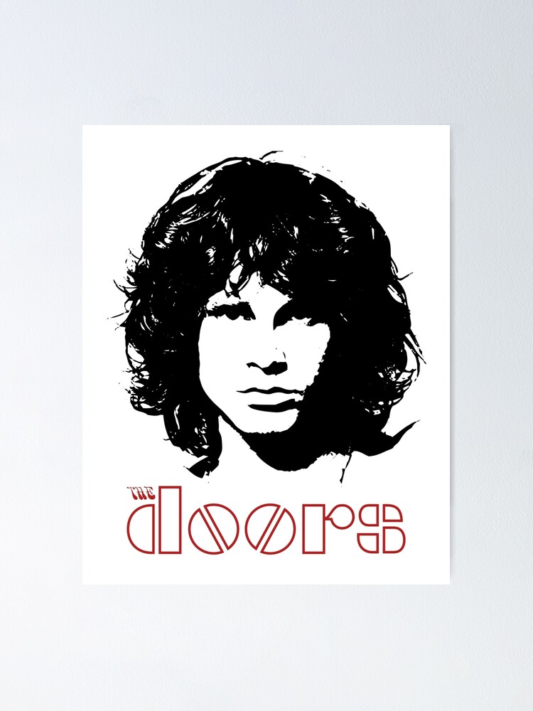 Jim Morrison The Doors Silhouette 2 Red Poster By Odd205 Redbubble