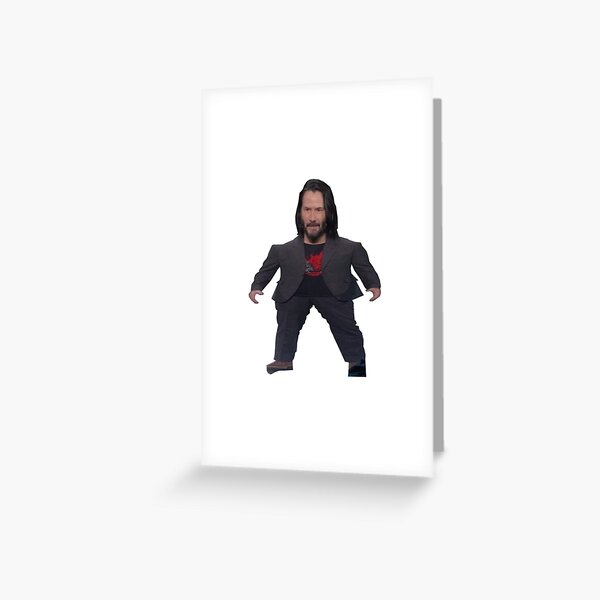 Mini Keanu Reeves Greeting Card By Blue Liv Redbubble 7351