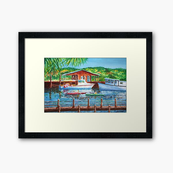 Shem Creek Painting Framed Art Print