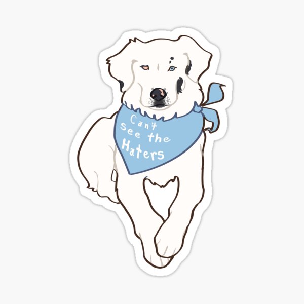 Artikel-Vorschau von ICH KANN DIE HATER NICHT SEHEN - blinder Australian Shepherd Double Merle Hund, designt und verkauft von Ivy Fox Illustration.
