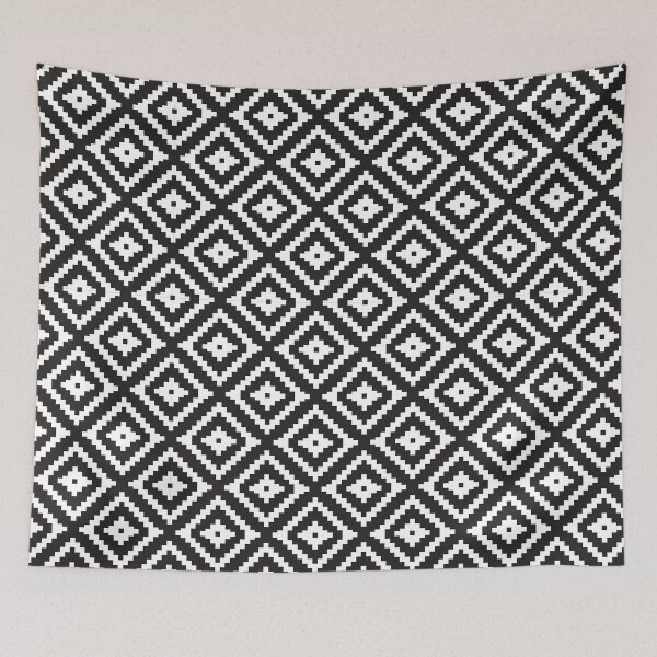 Item preview, Aztec - White on Black designed and sold by littlearrow.