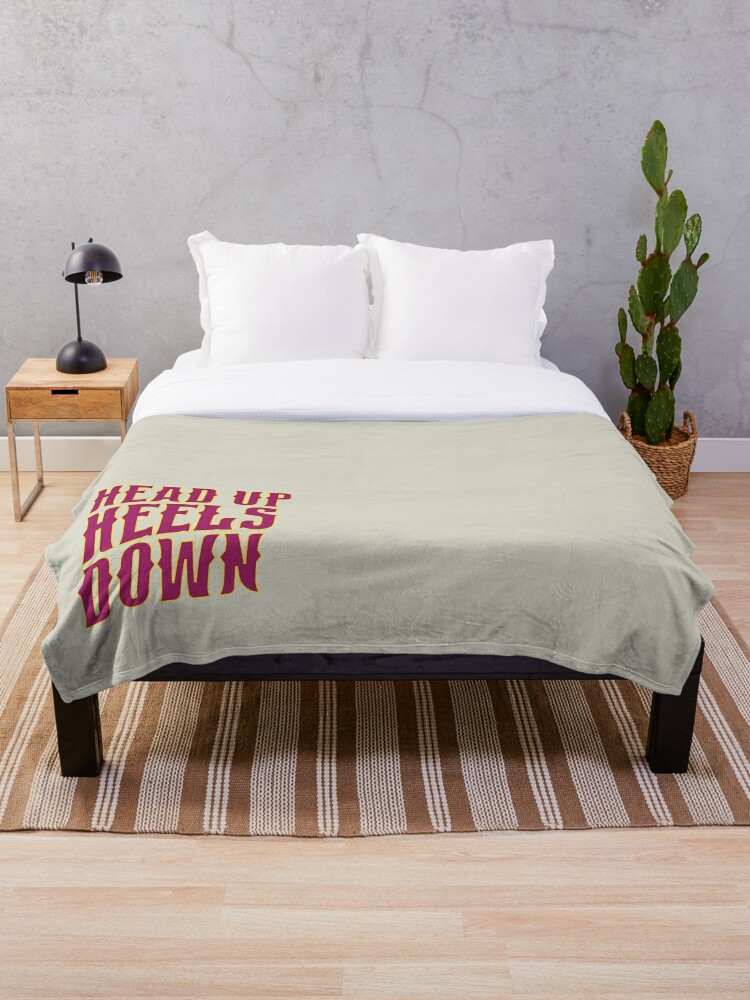 Head Up Heals Down Pink Throw Blanket By Ljwdesigns Redbubble