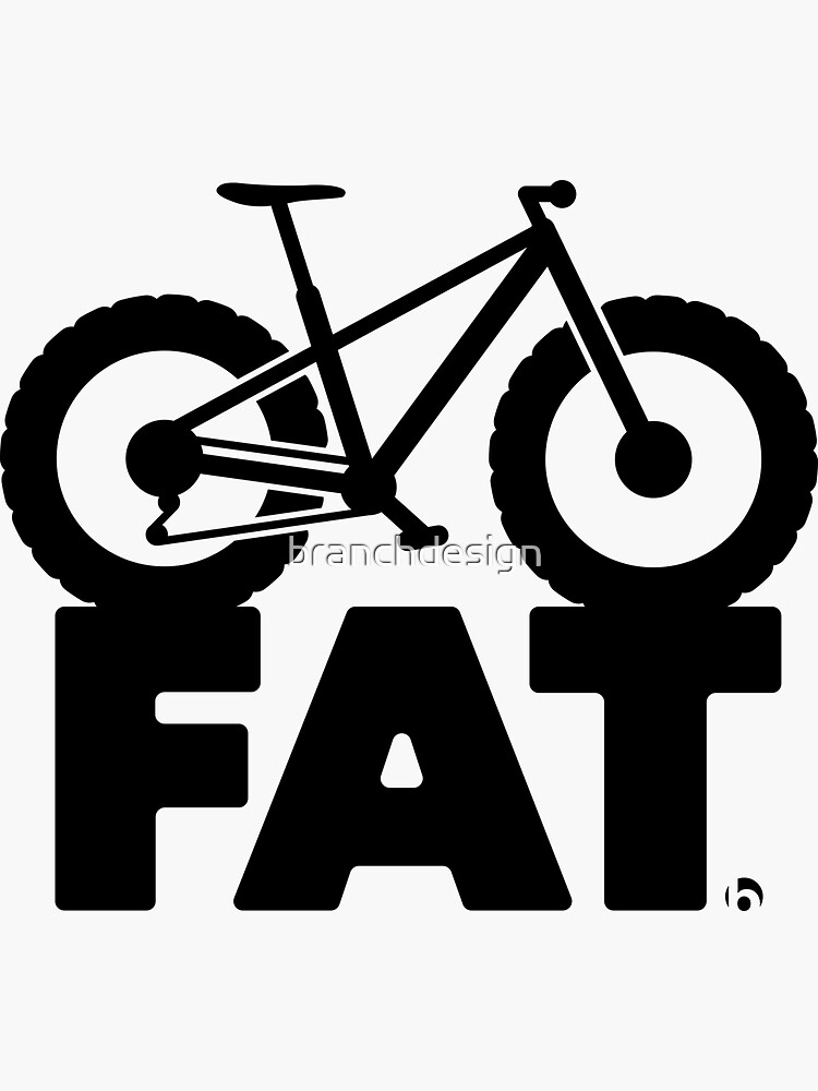 1.75" FAT TIRE Vee Co Bike Ride Hike Run Outdoor Bicycle FATBIKE STICKER DECAL 