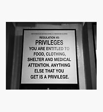 alcatraz prison regulation 5 Photographic Print
