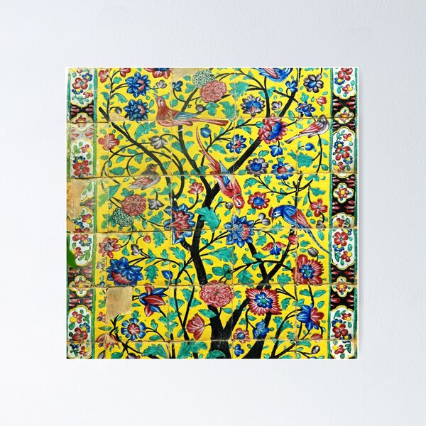 Item preview, Persian Flowers and Birds Tile Mosaic, Shiraz, Iran designed and sold by worldways.