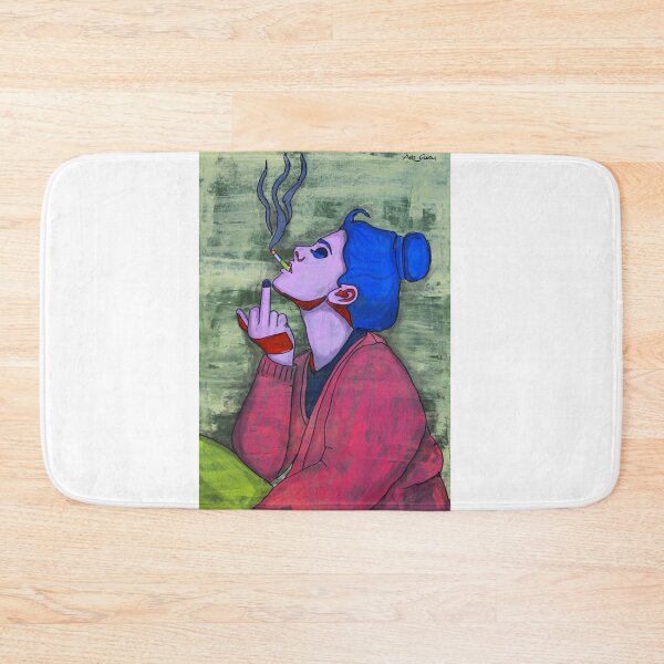 Item preview, Punk Woman Smoking By ArtGuru 9900 - Acrylic On Paper designed and sold by Art Guru.