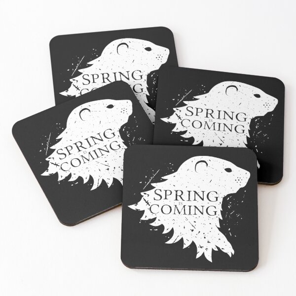 Item preview, Cool, Distressed "Spring is Coming" Groundhog Day (white) designed and sold by Elvin Dantes.