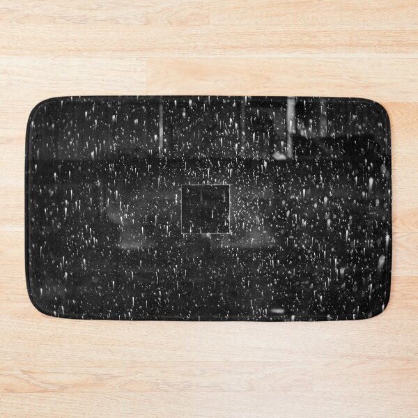 Item preview, Dark Black Abstract Upside-Down Rain with Square Mirror designed and sold by Evan Sharboneau.