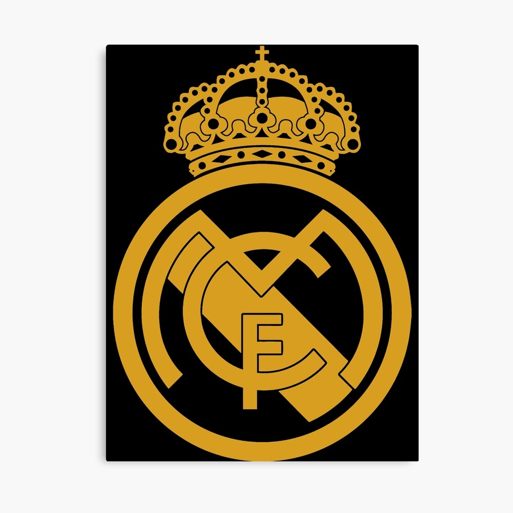 Real Madrid Fc Logo Gold Photographic Print By Naifsamuel Redbubble