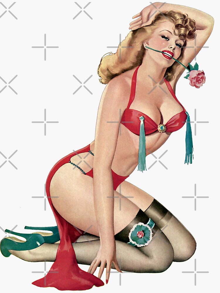 1950's Sexy Lingerie Pin Up Girl Calendar Art Tote Bag