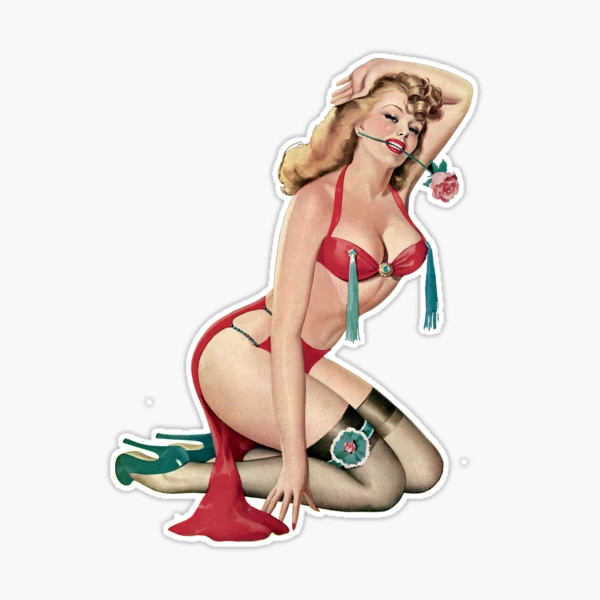 1950's Sexy Lingerie Pin Up Girl Calendar Art Tote Bag