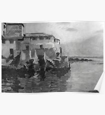Boccadasse BW Poster