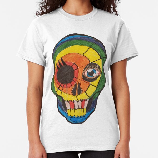MELTING CROSSBONES T-Shirt Biker Tee ~ Colorful Neon Skull ~ Dripping Blood MELTING CROSSBONES T-Shirt Biker Tee ~ Colorful Neon Skull ~ Dripping Blood