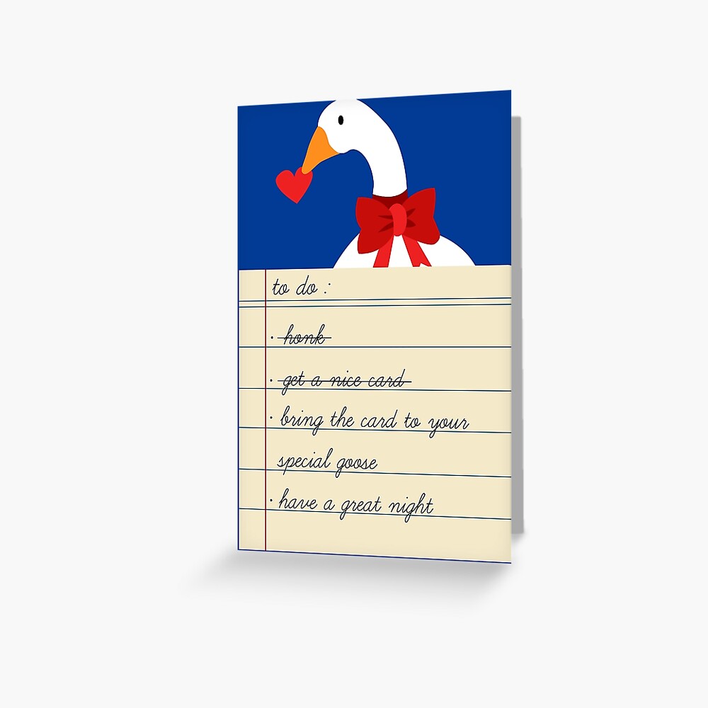 Untitled Valentine Goose Greeting Card