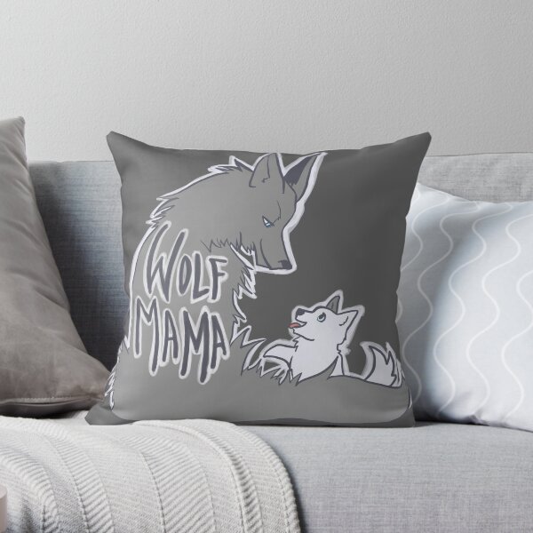 Wolf Mama Throw Pillow