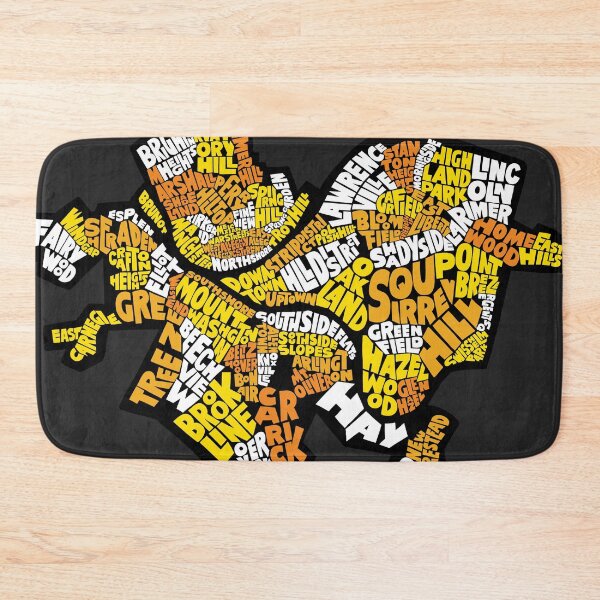 Item preview, Pittsburgh Neighborhood Names Map designed and sold by polliadesign.