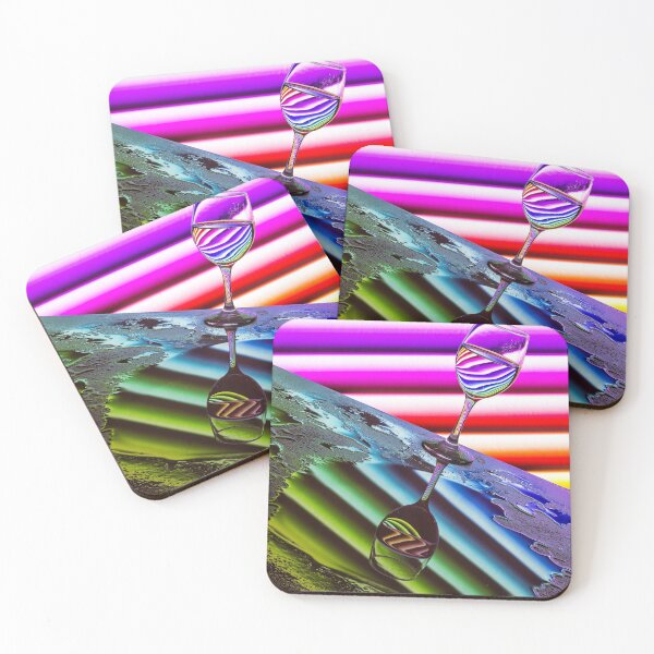 Item preview, Vibrant Rainbow Colored Alcoholic Beverage on Bar designed and sold by Evan Sharboneau.