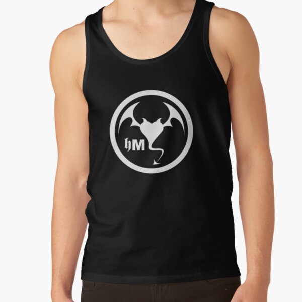 Hollywood Monsters Circle Bat Logo - WHITE PRINT Tank Top