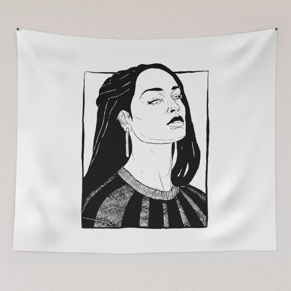 Item preview, Illustration portrait woman artist Jorja Smith designed and sold by inker20.