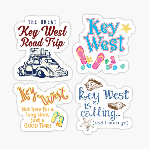 Item preview, Key West Florida Sticker set designed and sold by Futurebeachbum.