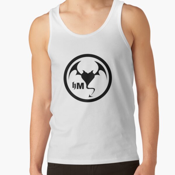 Hollywood Monsters Circle Bat Logo - BLACK PRINT Tank Top