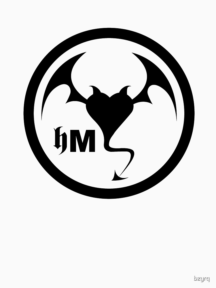 Hollywood Monsters Circle Bat Logo - BLACK PRINT by bzyrq