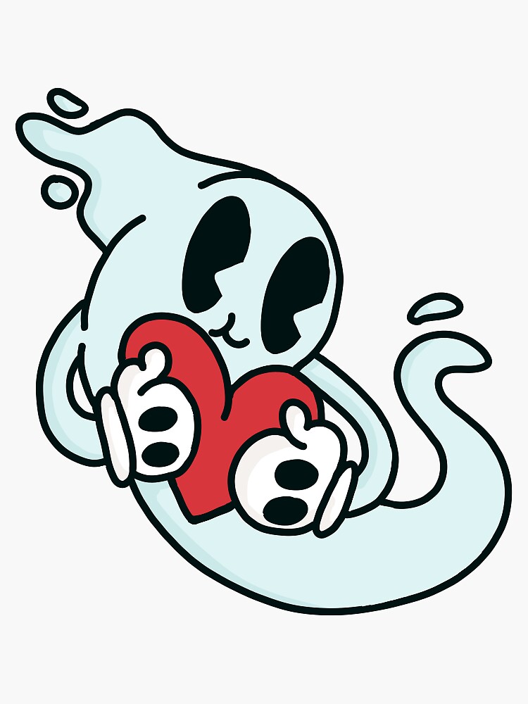 "Ghost Valentine" Sticker by Ferusart | Redbubble