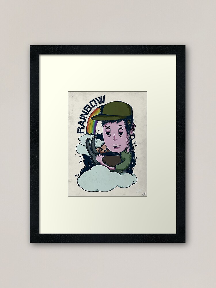 Alternate view of rainbow. Framed Art Print