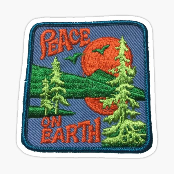 Sunny patch peace iron on patch My home Embroidered patch house Home patch