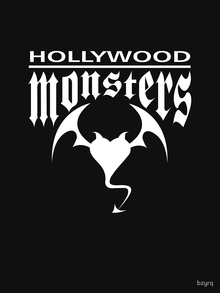 Hollywood Monsters Text Bat Logo - WHITE PRINT by bzyrq
