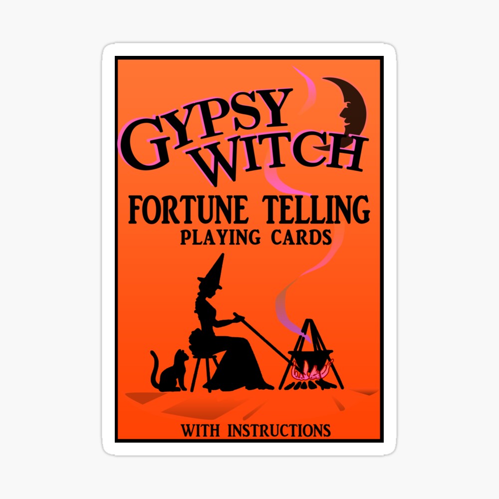 Gypsy Witch Fortune Telling Tarot Playing Cards Greeting Card