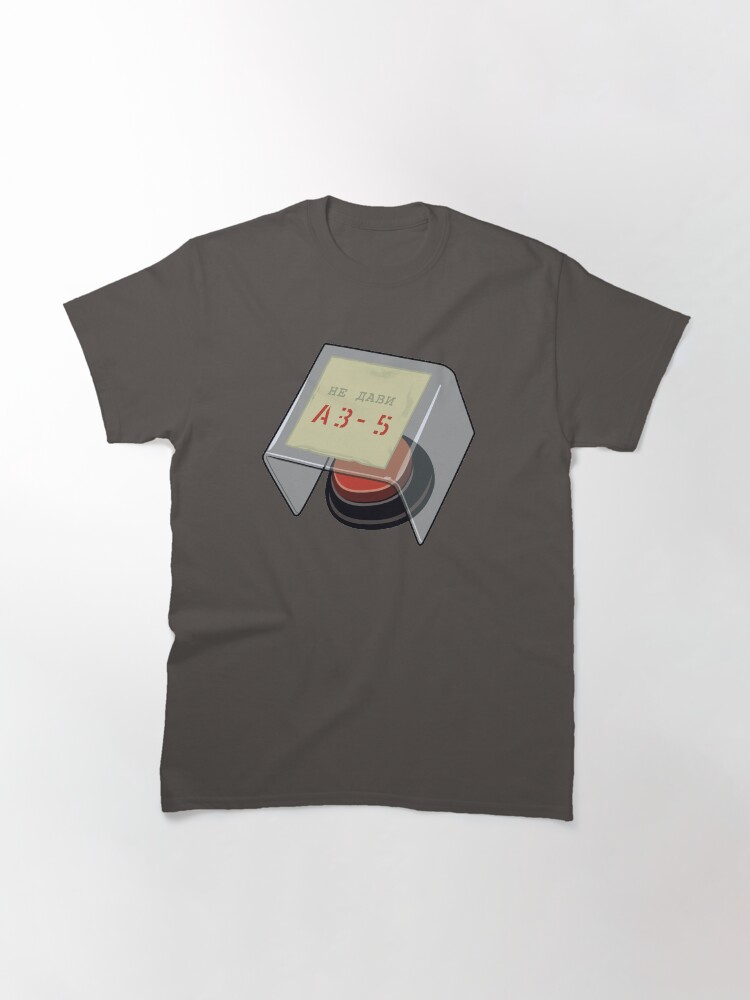 Thumbnail 3 of 7, Classic T-Shirt, AZ-5 Button ─ 'Chernobyl' Fan Art designed and sold by thedrumstick.