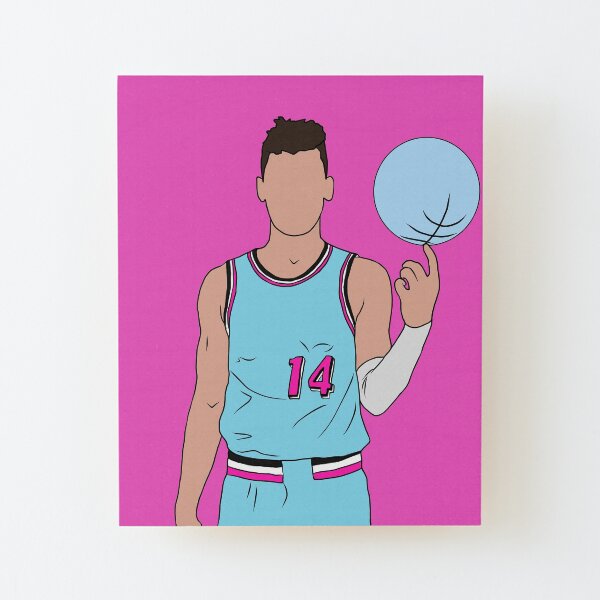 Tyler Herro Vice Impression montée sur bois