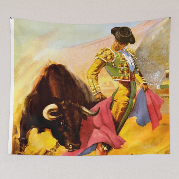 Item preview, Mexico Bullfighting Vintage Travel Advertisement designed and sold by vintagerepros.
