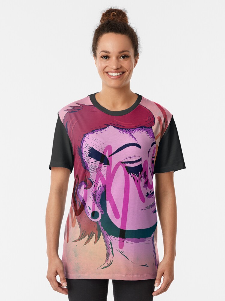 Alternate view of one breath. Graphic T-Shirt