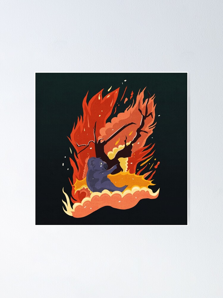Alternate view of australia burns. Poster