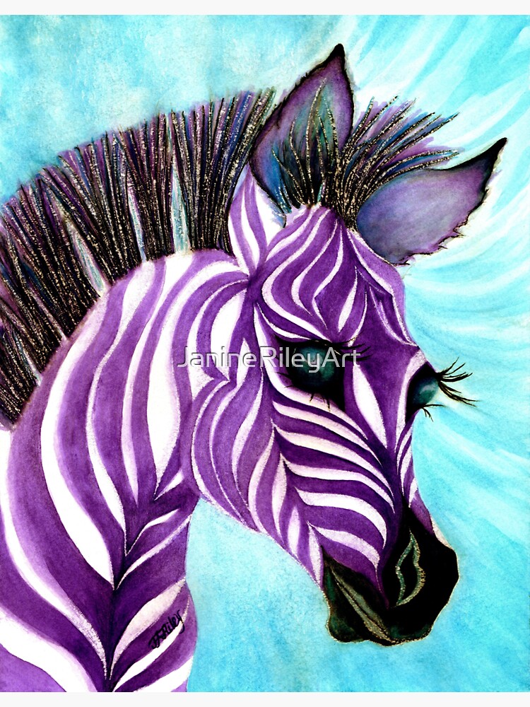 Purple Baby Zebra - Purple Zebra Stripes | Sticker