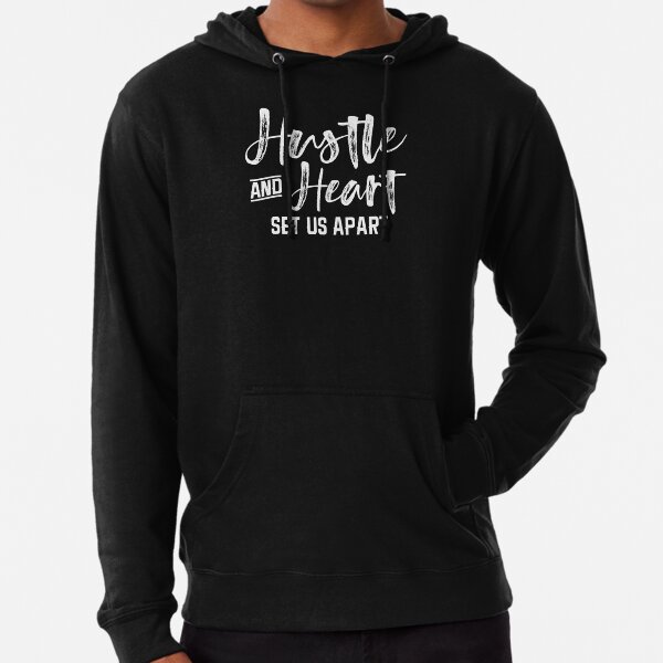 Hustle and Heart Set Us Apart | Sports | Motivational | Gym Pullover Hoodie