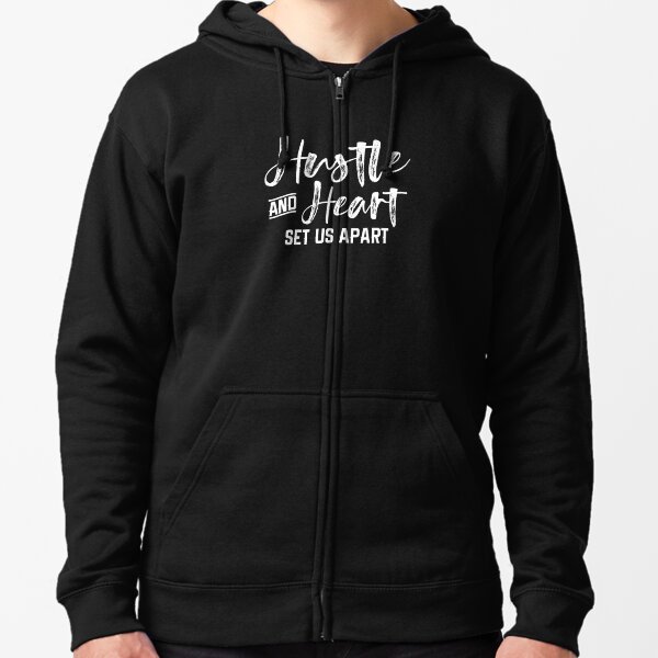 Hustle and Heart Set Us Apart | Sports | Motivational | Gym Pullover Hoodie